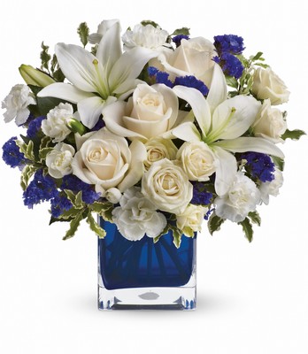 Sapphire Skies Bouquet from Bakanas Florist & Gifts, flower shop in Marlton, NJ